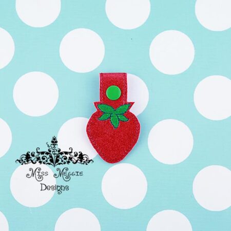 Strawberry 1 snaptab ITH Embroidery design file