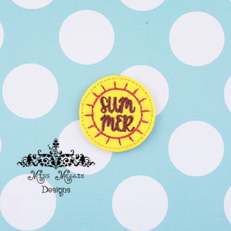 Summer Sun feltie ITH Embroidery design file