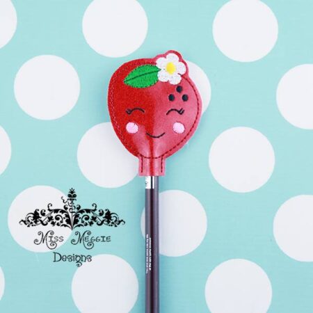 Kawaii Strawberry Pencil Topper ITH Embroidery design file