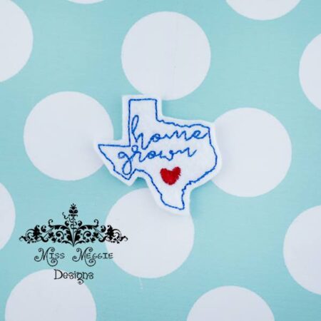 Texas Home Grown feltie ITH Embroidery design file