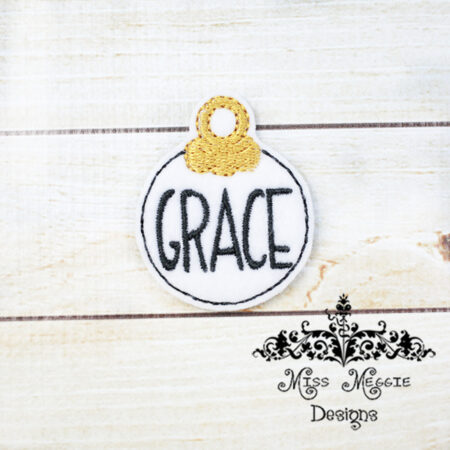 Ornament Grace feltie ITH Embroidery design file