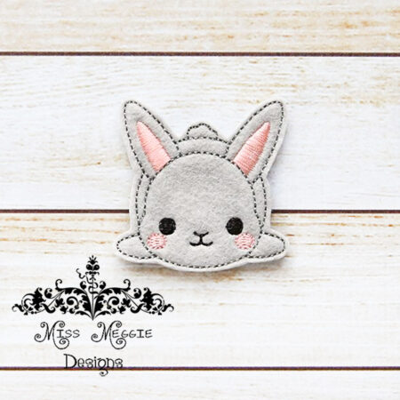 Bunny Rabbit lying Cutie Feltie ITH design digital file