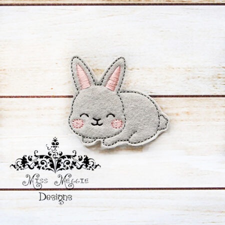 Happy Bunny Rabbit Feltie ITH design digital file