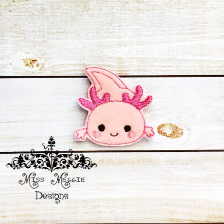 axolotl mud puppy Feltie ITH design digital file