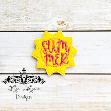 Summer Sun Feltie ITH design digital file