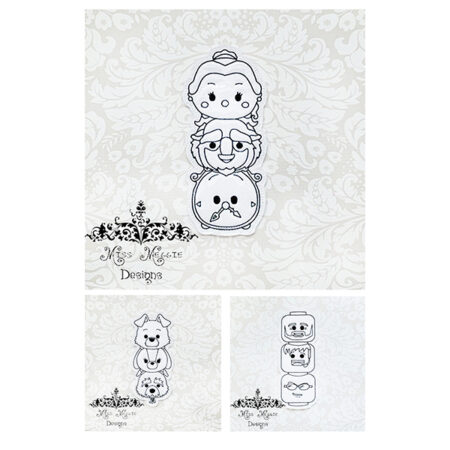 Flat coloring dolls Stackable set #3 ITH Embroidery files