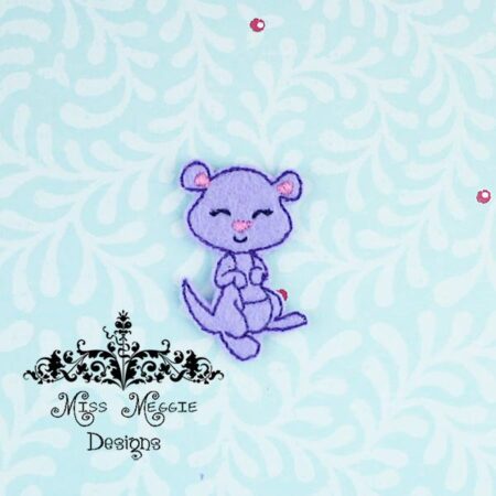 kangaroo feltie ITH Embroidery design file