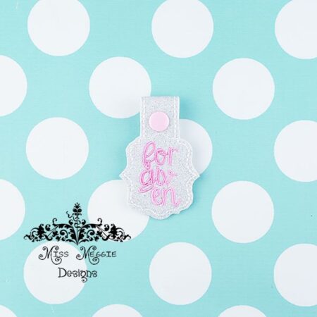 Forgiven snaptab ITH Embroidery design file