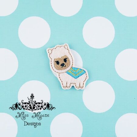 Alpaca / llama with blanket feltie ITH Embroidery design