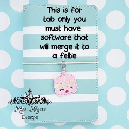 Charm Tab add on TAB ONLY  ITH Embroidery design