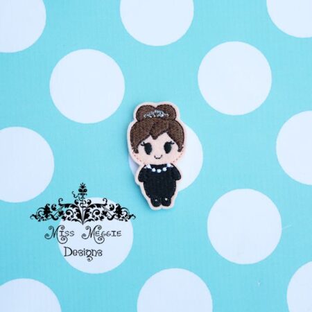 Audrey Kawaii Girl  feltie ITH Embroidery design