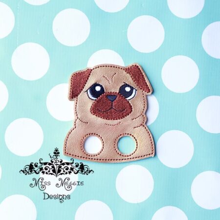 Pug Doggie Finger Walker Puppet ITH Embroidery design