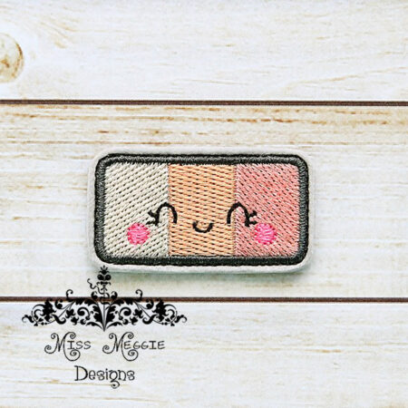 Kawaii eye shadow feltie ITh Embroidery design file