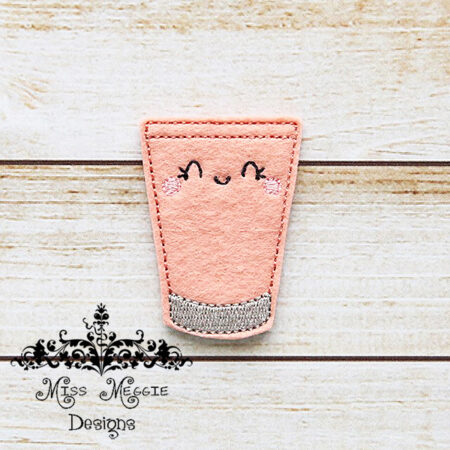 Kawaii foundation makeup feltie ITH embroidery design file