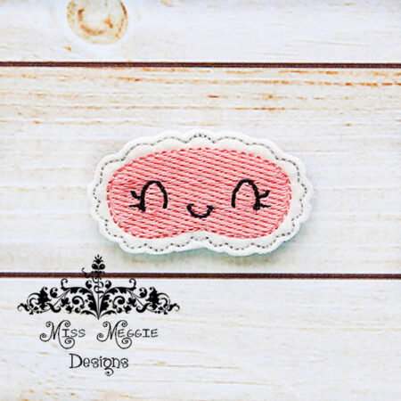 Sleep mask feltie ITH Embroidery design file