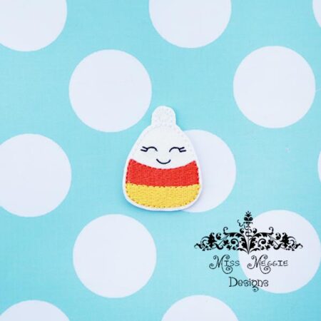 Fall Candy Corn Feltie Charm ITH Embroidery design file