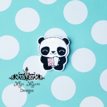 Bill Paying  Panda Planner feltie ITH Embroidery design file