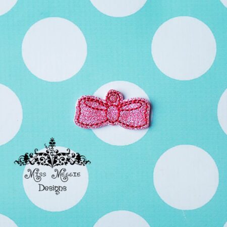 Bow  Feltie Charm ITH Embroidery design file