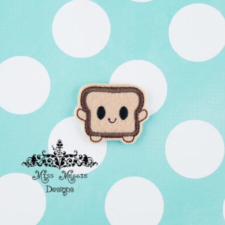 Kawaii Billy Bread feltie ITH Embroidery design