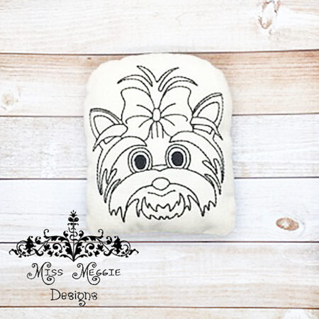 Doodle coloring stuffed doll Jo Bow Dog ITH Embroidery design