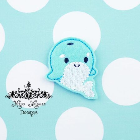 Whale Orca Sea feltie ITH Embroidery design file