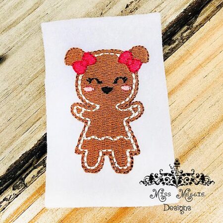 Gingerbread Girl Fill Design ITH Embroidery design file