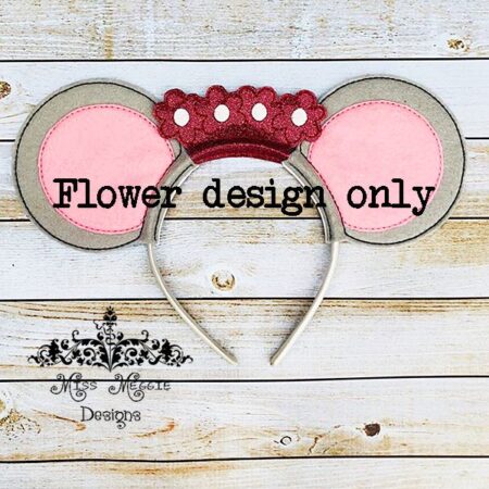 Flower Crown Dress up Headband slide on ITH Embroidery design