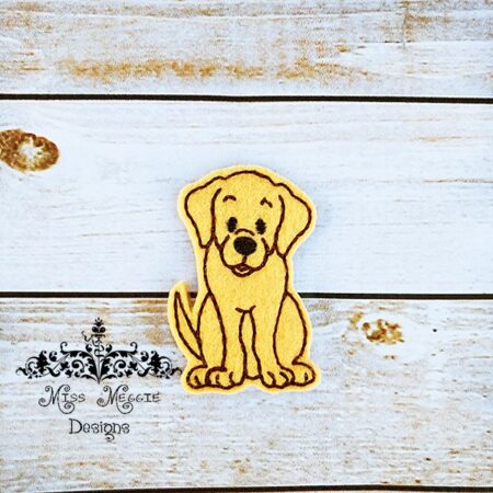 Labrador Dog Doggie feltie ITH Embroidery design file