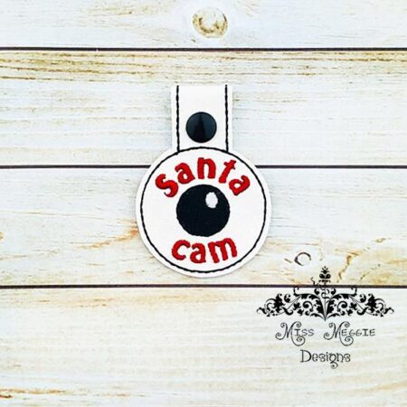 Santa Cam Camera snaptab ITH Embroidery design file