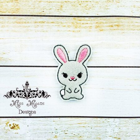 Cute Bunny Rabbit feltie ITH Embroidery design file
