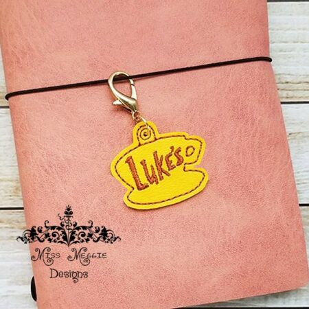 Lukes Coffee cup Feltie Charm ITH Embroidery design file