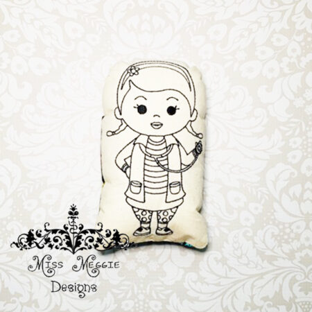 Doodle doll coloring stuffie Doc of Toys ITH Embroidery file