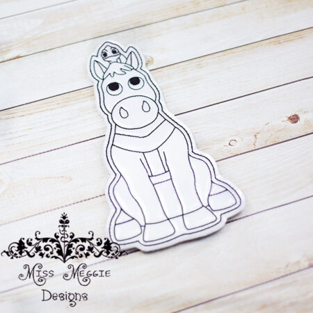 Coloring doll flat horse, pascal ITH Embroidery design file