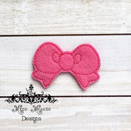 Pretty Bow Feltie ITH design digital file