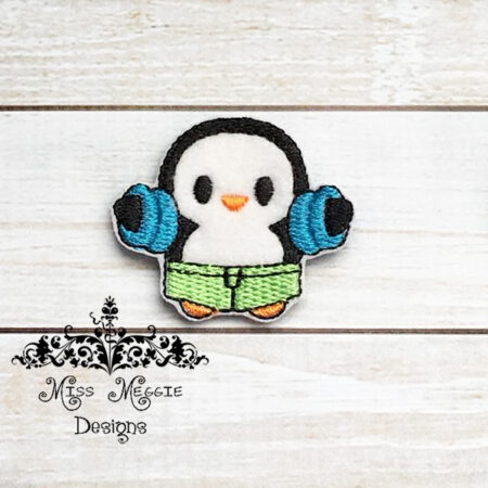 Swimming Floaties Penguin Pool Feltie ITH design digital file