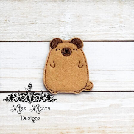 Fat Pug Dog 3 cute puppy Feltie ITH design digital file