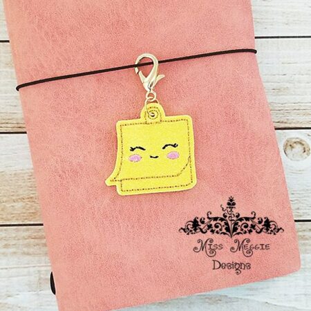 Kawaii Note pad Planner Feltie Charm ITH Embroidery design