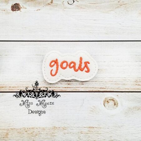 goals Planner feltie ITH Embroidery design file