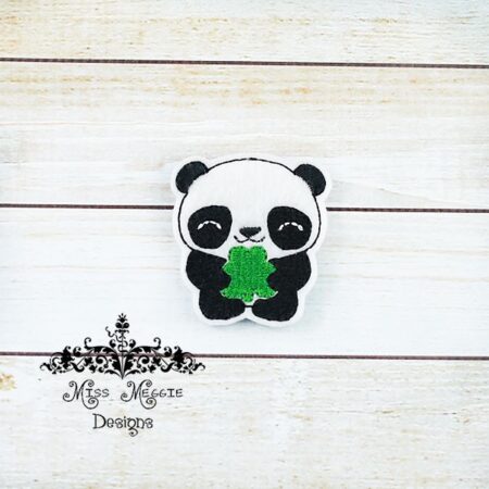 Panda Clover St Patrick's day feltie ITH Embroidery design file