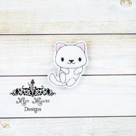 Kitty Cat Lying  feltie ITH Embroidery design file