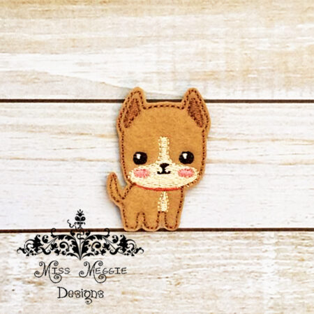Boxer doggie dog ITH Embroidery design file