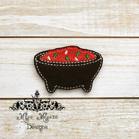 Salsa Bowl feltie ITH Embroidery design file
