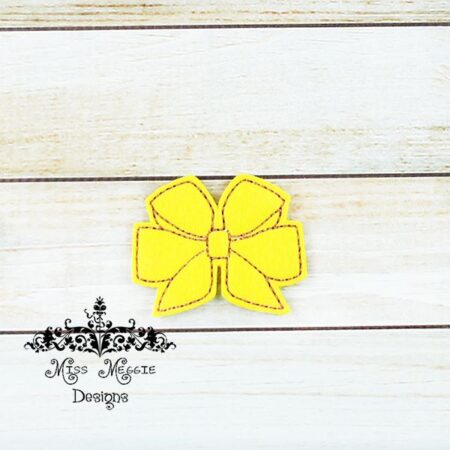 Bow 5 feltie design ITH embroidery design file