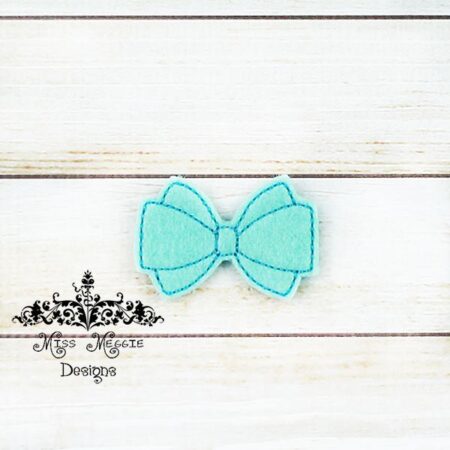 Bow 3 feltie design ITH embroidery design file