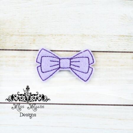 Bow 4 feltie design ITH embroidery design file
