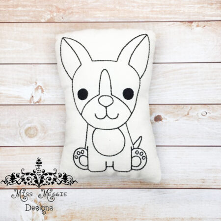 Doodle doll coloring stuffy Chihuahua dog  ITH Embroidery file