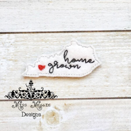 Kentucky Home Grown feltie ITH Embroidery design file