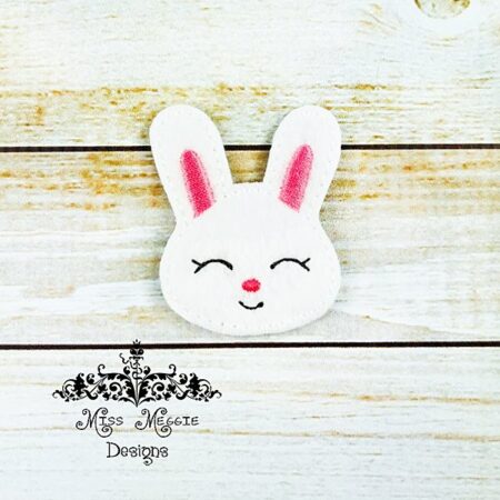 Happy Bunny 2 feltie design ITH embroidery design file