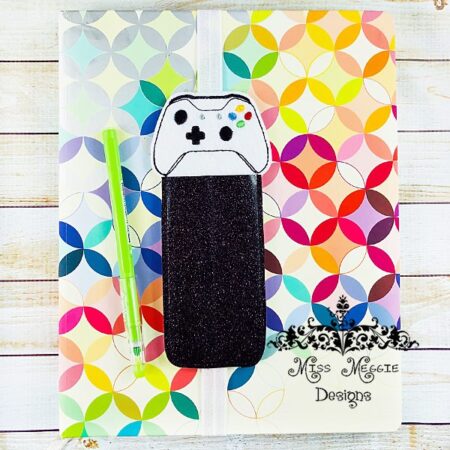 Planner 2 pen holder Video Game  ITH Embroidery design file
