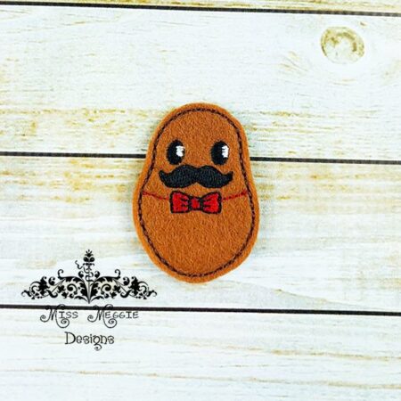 Mr Potato feltie design ITH embroidery design file